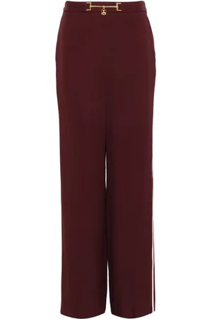 Elisabetta Franchi Pantalones palazzo con detalle horsebit