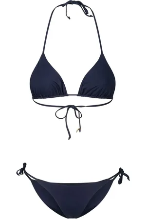 FISICO Top de bikini estilo triángulo reversible
