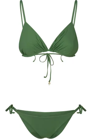 FISICO Top de bikini estilo triángulo reversible