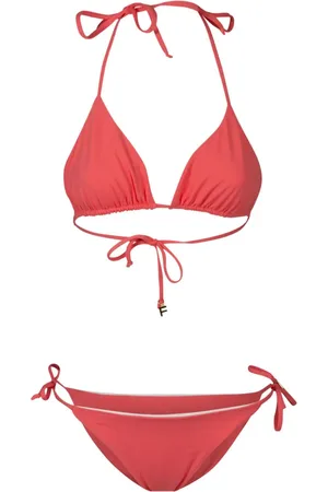 FISICO Top de bikini estilo triángulo reversible