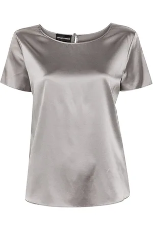 Emporio Armani Blusa satinada manga corta