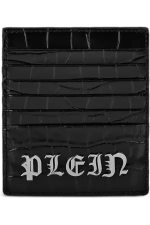 Philipp Plein Tarjetero con efecto de piel de cocodrilo