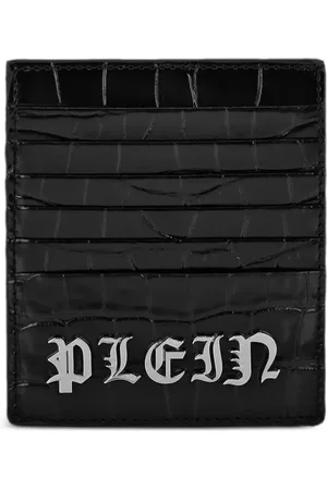 Philipp Plein Tarjetero con efecto de piel de cocodrilo