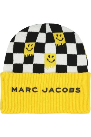 Marc Jacobs Gorro tejido de canalé con motivo de cuadros