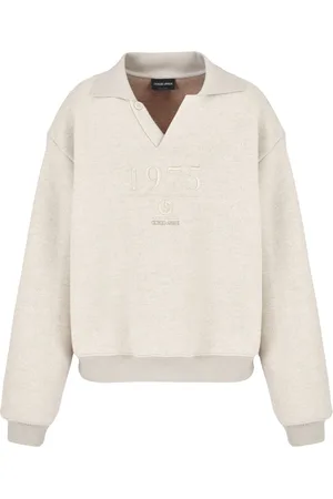 Giorgio Armani Sudadera con logo bordado y cuello en V