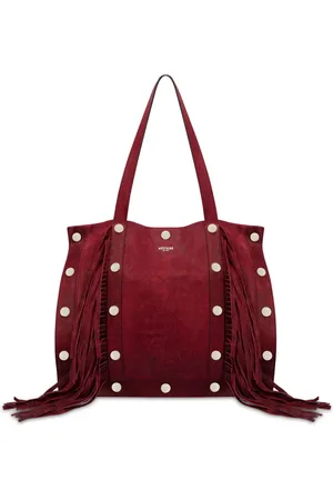 Moschino Bolsa de hombro de gamuza con flecos