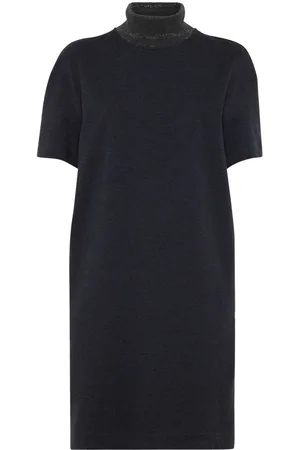 Brunello Cucinelli Vestido con detalle de cadena