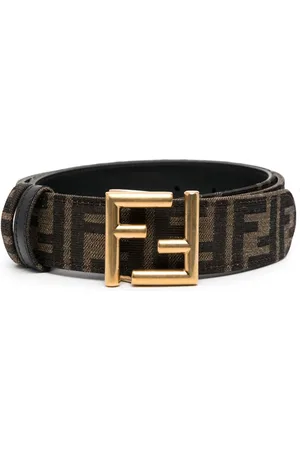 Fendi Cinturón con monograma en la hebilla