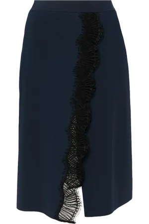 Stella McCartney Falda midi con cintura media y encaje incorporado
