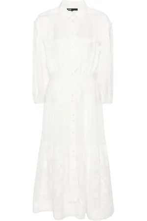 Maje Vestido largo con diseño patchwork