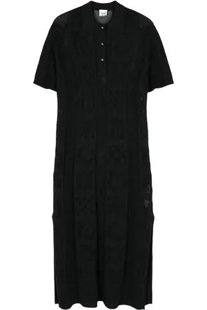 Nanushka Vestido midi con cuello de playera tipo polo