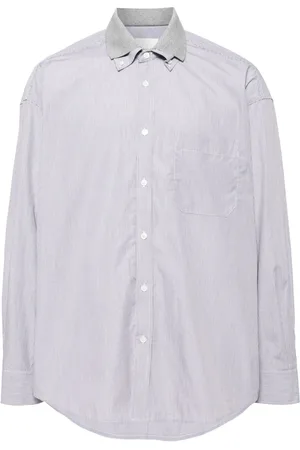 CROQUIS Camisa con doble cuello y motivo de rayas