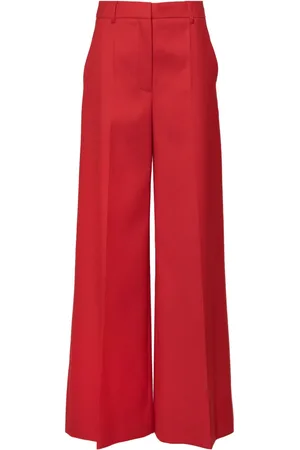 Stella McCartney Pantalones anchos con tiro alto