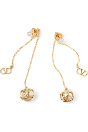 VALENTINO GARAVANI Aretes con dije der perla Vlogo