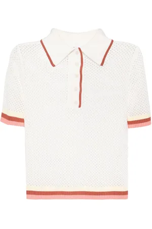 ZIMMERMANN Playera tipo polo de crochet
