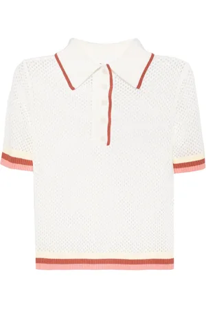 ZIMMERMANN Playera tipo polo de crochet