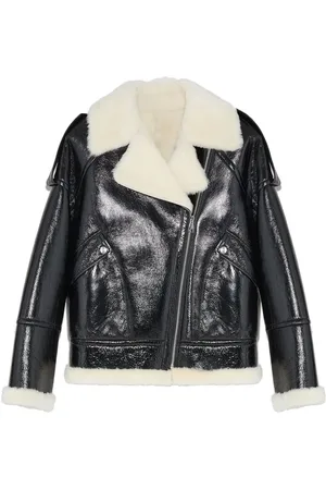 YVES SALOMON Chamarra biker con forro