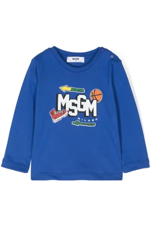 Msgm Playera con logo estampado