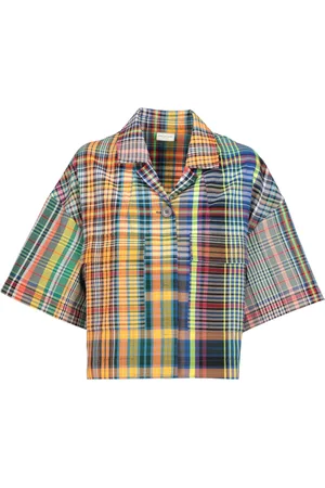 DRIES VAN NOTEN Camisa con motivo de cuadros 2000