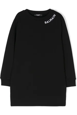 Balmain Vestido con logo bordado