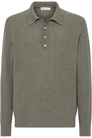 Brunello Cucinelli Playera tipo polo tejida