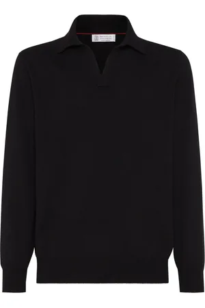 Brunello Cucinelli Playera tipo polo de cachemira