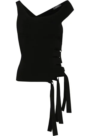 MUGLER Top tejido con diseño vendado