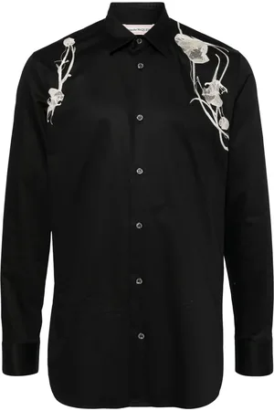 Alexander McQueen Camisa con bordado floral