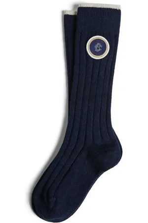 Brunello Cucinelli Calcetines tejidos de canalé de cachemira