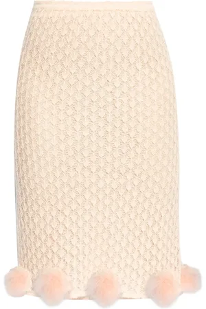 BLUMARINE Falda midi con diseño tejido