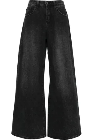 JNBY Jeans anchos con efecto envejecido