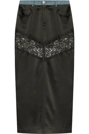 BLUMARINE Falda larga con encaje incorporado