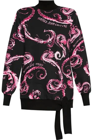 VERSACE Vestido con estampado Chromo Couture