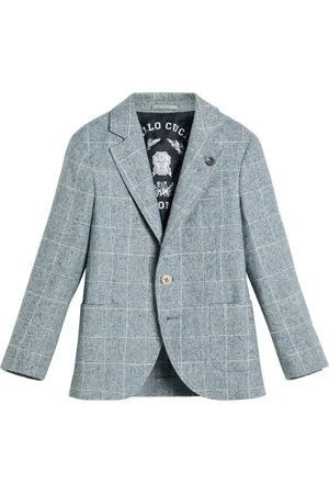 Brunello Cucinelli Blazer con cuadros estampados