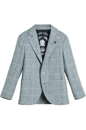 Brunello Cucinelli Blazer con cuadros estampados