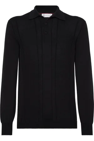 Brunello Cucinelli Playera tipo polo tejida