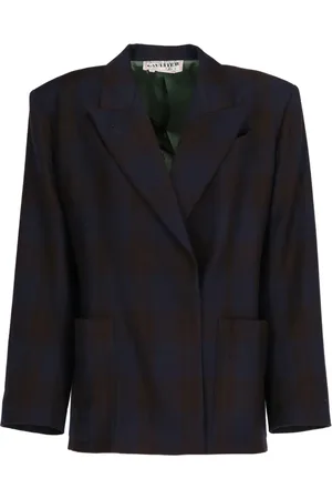 Jean Paul Gaultier Blazer con motivo de cuadros 1980