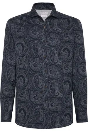 Brunello Cucinelli Camisa con estampado de cachemira