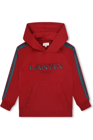 Lanvin Hoodie con logo bordado y mangas raglán