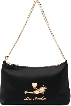 Moschino Tote con placa del logo