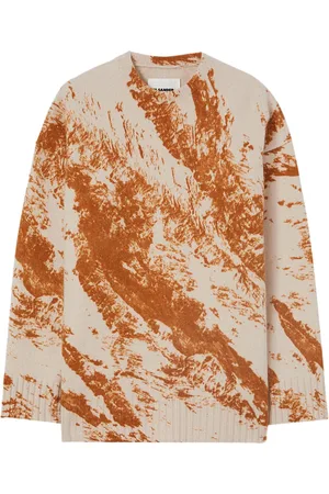 Jil Sander Suéter estampado con cuello redondo