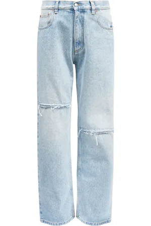 Maison Margiela Jeans rectos con efecto envejecido