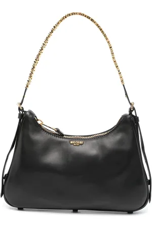 Moschino Bolsa de hombro con placa del logo
