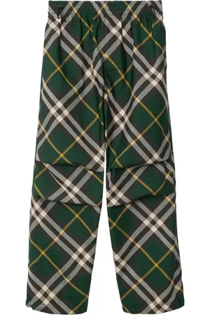 Burberry Pantalones anchos con motivo de cuadros