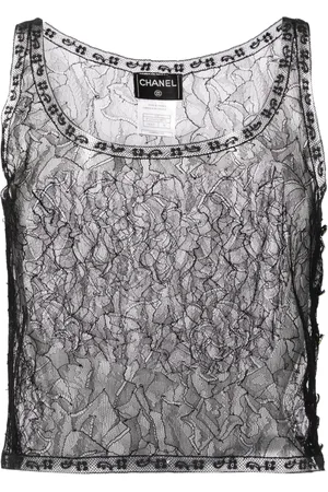 CHANEL 2000 Sleeveless Lace Tops