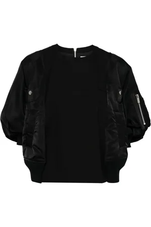 SACAI Playera con mangas farol