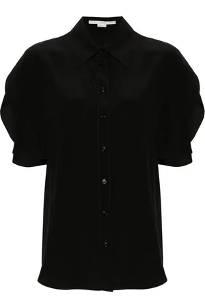 Stella McCartney Camisa de seda con detalle de volantes