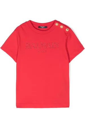 Balmain Playera con logo de glitter