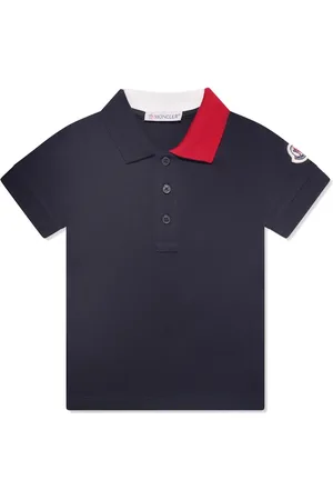 Moncler Playera tipo polo con parche del logo