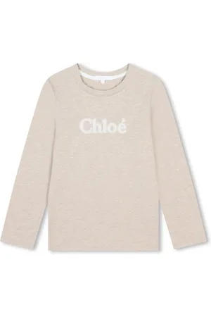 Chloé Playera manga larga con eslogan estampado